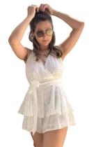 Macaquinho Feminino Branco Blogueira Papilloo