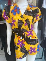 Macaquinho feminino estampado -Tamanho M