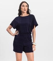 Macaquinho Feminino Infinita Cor Azul Macaquinho Feminino Infinita Cor Azul