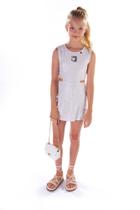 Macaquinho Feminino Juvenil Prata Luxinho Menina Anjo 4300020