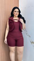 Macaquinho feminino short plus size Macaquinho feminino short plus size