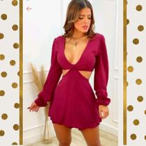 Macaquinho Feminino Vestido Short Curto E Saia Manga Longa Decotado Estilo Blogueira Sexy Para Balada E Festa Ou Casual Macaquinho Feminino Vestido Short Curto E Saia Manga Longa Decotado Estilo Blogueira Sexy Para Balada E Festa Ou Casual