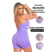 Macaquinho Fitness bojo removível alta compressão Macaquinho Fitness bojo removível alta compressão