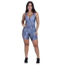 Macaquinho Fitness Feminino Estampado Trilobal Cirre Poliamida Macaquinho Fitness Feminino Estampado Trilobal Cirre Poliamida