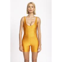 Macaquinho Fitness Feminino Frente Única Dourado Macaquinho Fitness Feminino Frente Única Dourado