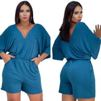 Macaquinho Flare Feminino Plus Size Shortinho Viscolycra Malha Tam Único do GG ao G3 Macaquinho Flare Feminino Plus Size Shortinho Viscolycra Malha Tam Único do GG ao G3