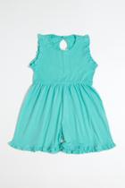 Macaquinho Frufru Verde Água de 2 a 3 anos