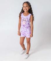 Macaquinho Infantil Angel Stitch Tam 4 a 10 Lilás-78104