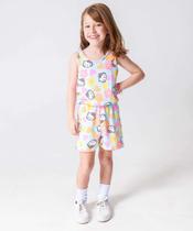 Macaquinho Infantil Hello Kitty Tam 4 a 10 Azul-78102