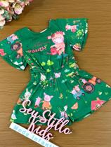 Macaquinho Infantil Kukie Alecrim Verão Verde Fazendinha Macaquinho Infantil Kukie Alecrim Verão Verde Fazendinha