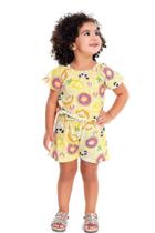 Macaquinho Infantil Menina Pool Amarelo - Fakini