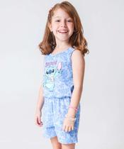 Macaquinho Infantil Stitch Tam 4 a 10 Azul-78106
