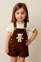 Macaquinho Jardineira Jeans Infantil Menina Macaquinho Jardineira Jeans Infantil Menina