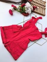 Macaquinho/Jardineira/Salopete jeans infantil menina