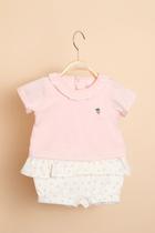 Macaquinho Keko Baby Conjunto Moranguinho com Shorts Poá (P/M/G)