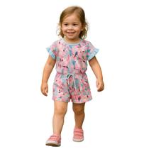 Macaquinho Kukiê Infantil Cacatua Rosa