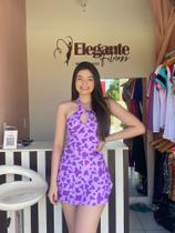 Macaquinho lilás com detalhe na frete