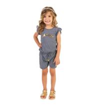 Macaquinho Listras Bordado TileeSul Tam.1 Macaquinho Listras Bordado TileeSul Tam.1