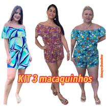 Macaquinho Macacão Ciganinha Ombro a Ombro Estampados Liganete Modelo 4 / 1 Envio em 12 a 24h