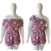 Macaquinho - Macacão - Ciganinha Ombro a Ombro sem alça Um Ombro ou Normal Estampados - em Liganete - Modelo 4 Macaquinho - Macacão - Ciganinha Ombro a Ombro sem alça Um Ombro ou Normal Estampados - em Liganete - Modelo 4