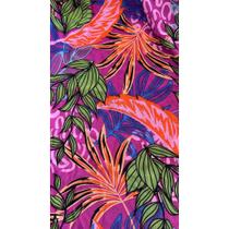 Macaquinho Macacão Com Regulagem Cintura Sem Mangas Com Bolso Estampados Malha Fria Liganete