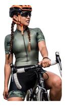 Macaquinho Macacão frenesi p/ ciclismo bike feminino Verde