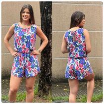 Macaquinho Macacão KIT com 3 Moda Casual 4 Modelos Sortidos Liganete Estampados