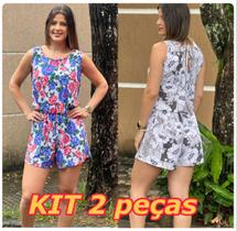 Macaquinho Macacão Sem Mangas Amarração Costas em Liganete