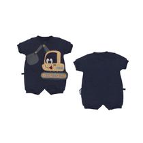 Macaquinho Malha Abstrat Bebê Menino Augusto Azul Marinho Macaquinho Malha Abstrat Bebê Menino Augusto Azul Marinho