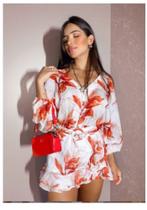 Macaquinho manga longa estampado