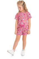 Macaquinho meia malha - Rosa - Tam. 14