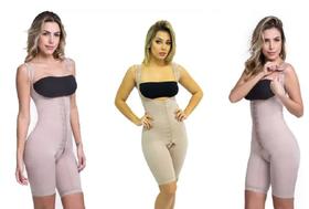 Macaquinho Modelador Curto Pós Cirúrgico Alta Compressão Bermudinha Corselet Biobela 1604 Macaquinho Modelador Curto Pós Cirúrgico Alta Compressão Bermudinha Corselet Biobela 1604