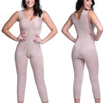 Macaquinho Modelador Regata Longo e Fecho Frontal Alta Compressão Pós Cirúrgico Biobela 1633