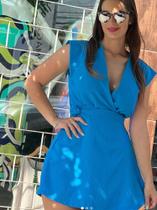 Macaquinho New collection na cor azul tamanho p Macaquinho New collection na cor azul tamanho p