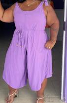 Macaquinho pantacurt Lilás, veste do 48 ao 56