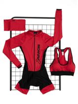 Macaquinho Para Ciclismo Vermelho Manga Longa Savancini Fun Kit (1460,1260,1230)