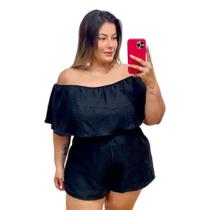 Macaquinho Plus Size Feminino Ciganinha Soltinho 0583