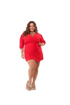 Macaquinho Plus Size Feminino Curto Duna Faixa Cintura Macaquinho Plus Size Feminino Curto Duna Faixa Cintura