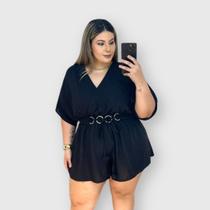 Macaquinho Plus Size Feminino Soltinho Argolas 0650 Macaquinho Plus Size Feminino Soltinho Argolas 0650