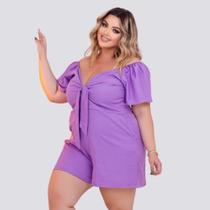Macaquinho Plus Size Roupas Femininas GG 2027