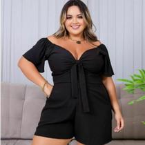Macaquinho Plus Size Roupas Femininas GG 2027