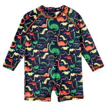 Macaquinho Praia Infantil Proteção UV 50+ Dinossauros Marinho Tip Top Macaquinho Praia Infantil Proteção UV 50+ Dinossauros Marinho Tip Top