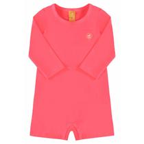 Macaquinho Praia Infantil Proteção UV Pink Flúor Up Baby