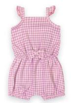 Macaquinho Romper meninas cotton rosa petala P ao GG P ao GG - TrickNick Macaquinho Romper meninas cotton rosa petala P ao GG P ao GG - TrickNick