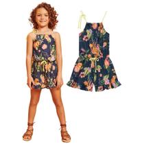 Macaquinho Verão Infantil Florido Fresh Infanti Macaquinho Verão Infantil Florido Fresh Infanti