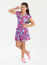 Macaquinho Verão Menina Tulipa com Babado e Amarração nas Costas Florzinhas Macaquinho Verão Menina Tulipa com Babado e Amarração nas Costas Florzinhas