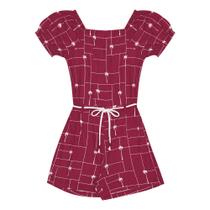 Macaquinho Vermelho Juvenil Pulla Bulla Menina - 53519-1375 Macaquinho Vermelho Juvenil Pulla Bulla Menina - 53519-1375