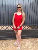 Macaquinho Vermelho TAM único veste PP ao G