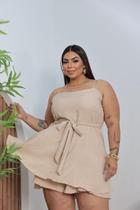 Macaquinho Vestido Rodado Plus Size Bojo E Alça Ajustável