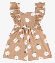 Macaquinho Visco Maquinetada Menina Rovi Kids Marrom